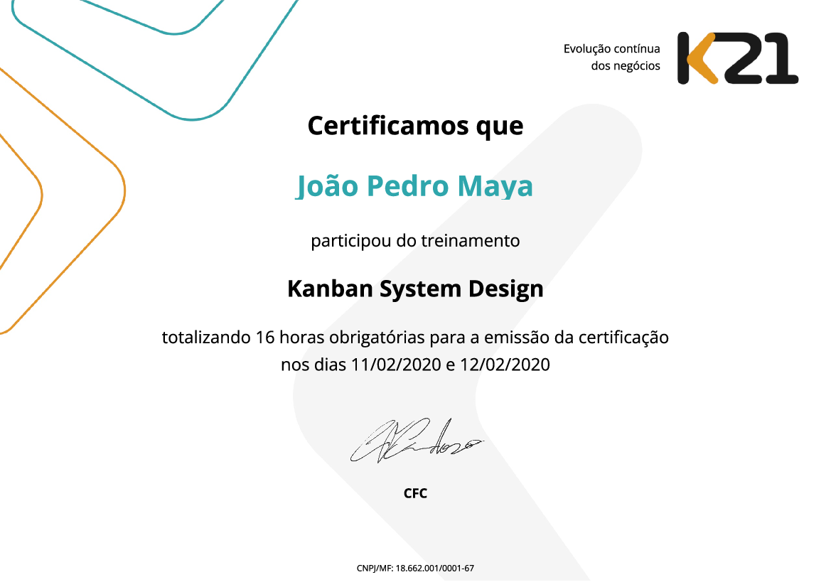 Certificado K21